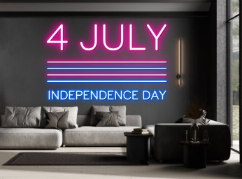 4th of July Neon Sign Wall Decor