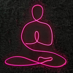 Buddha Statue Neon Sign Meditation Yoga Club Decor