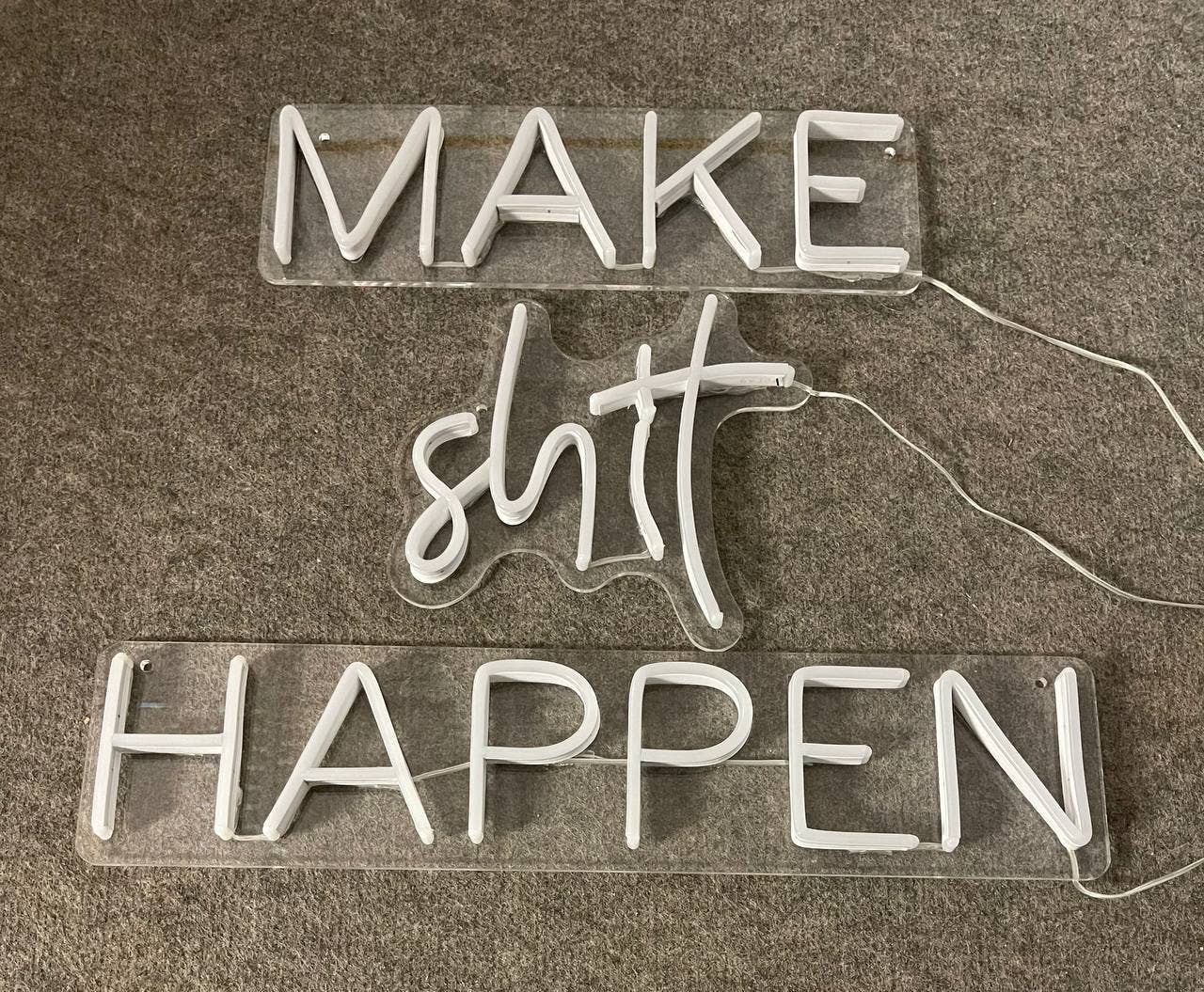 Make Shit Happen Neon Sign Business Shop Wall Decor