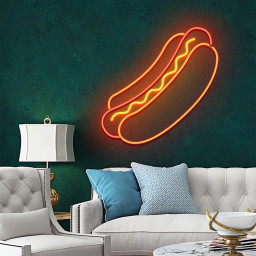 Hotdog Welcome Neon Sign Kitchen Room Decor