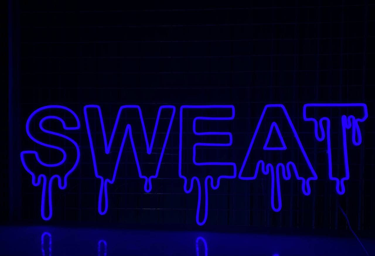 Sweat Letter Dripping Neon Sign Sweat Led Light Decoration