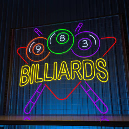 Billiards Neon Sign Billiards Wall Art