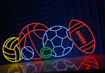 Soccer Ball Neon Sign Basketball Led Ball Sport Led Light