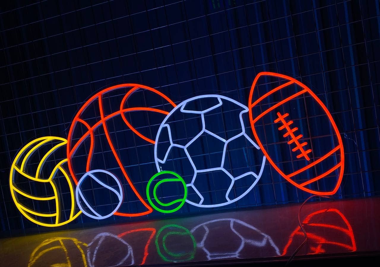 Soccer Ball Neon Sign Basketball Led Ball Sport Led Light