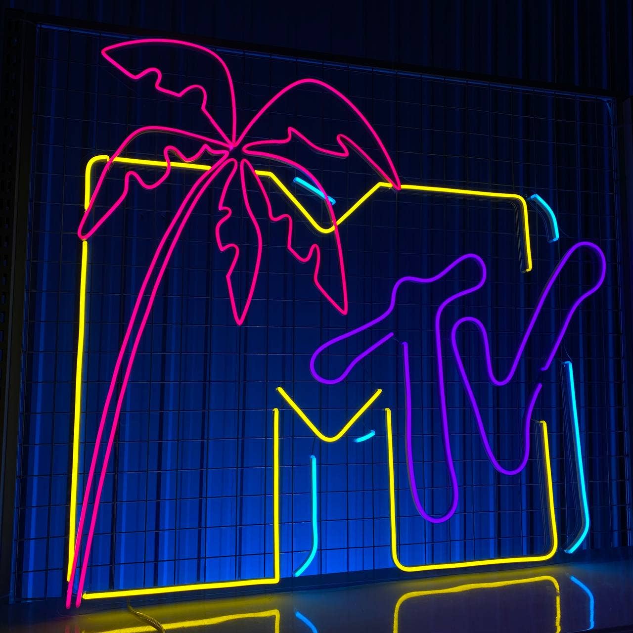 MTV Neon Sign Music Television Led Sign Wall Decor