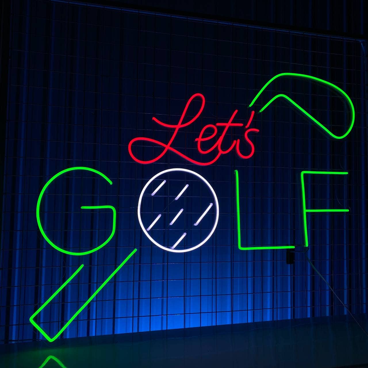 Let's Golf Neon Sign Gilf Club Shop Store Decor Signboard