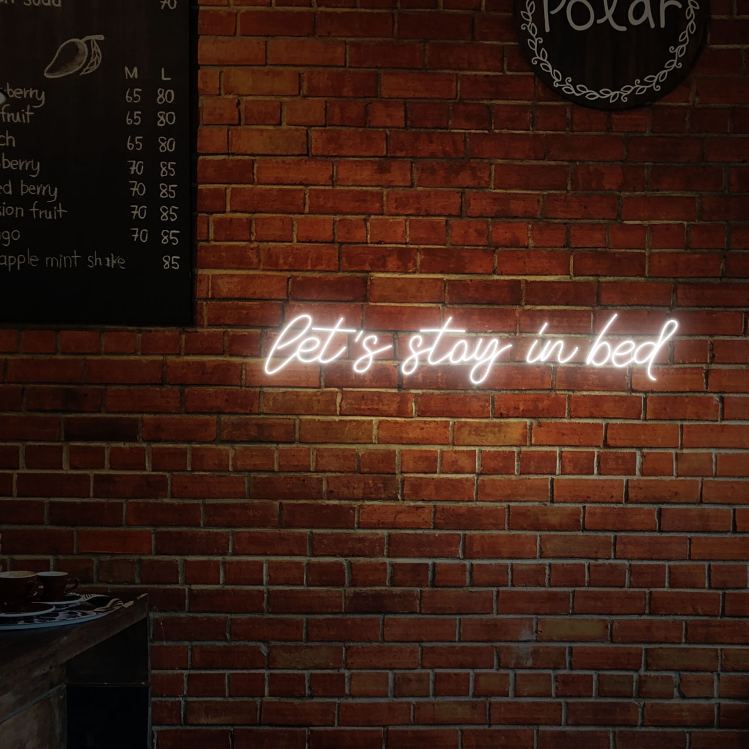 Let's Stay In Bed Neon Sign Wall Room Decor