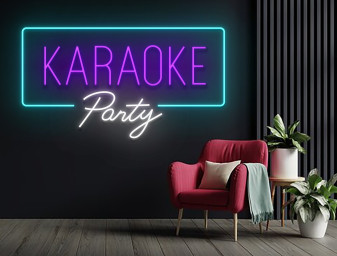 Karaoke Party Night Bar Neon Sign Wall Art Decor Gift