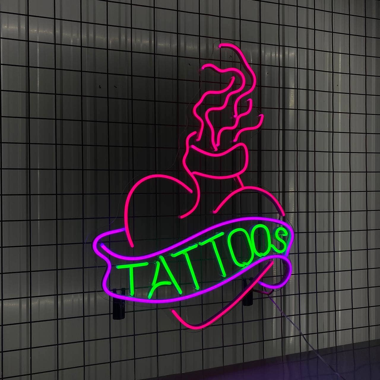 Heart Tattoo Neon Sign Tattoo Shop Signboard Decor