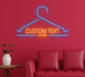 Custom Shop Name Neon Sign Clothes Shop Store Signboard