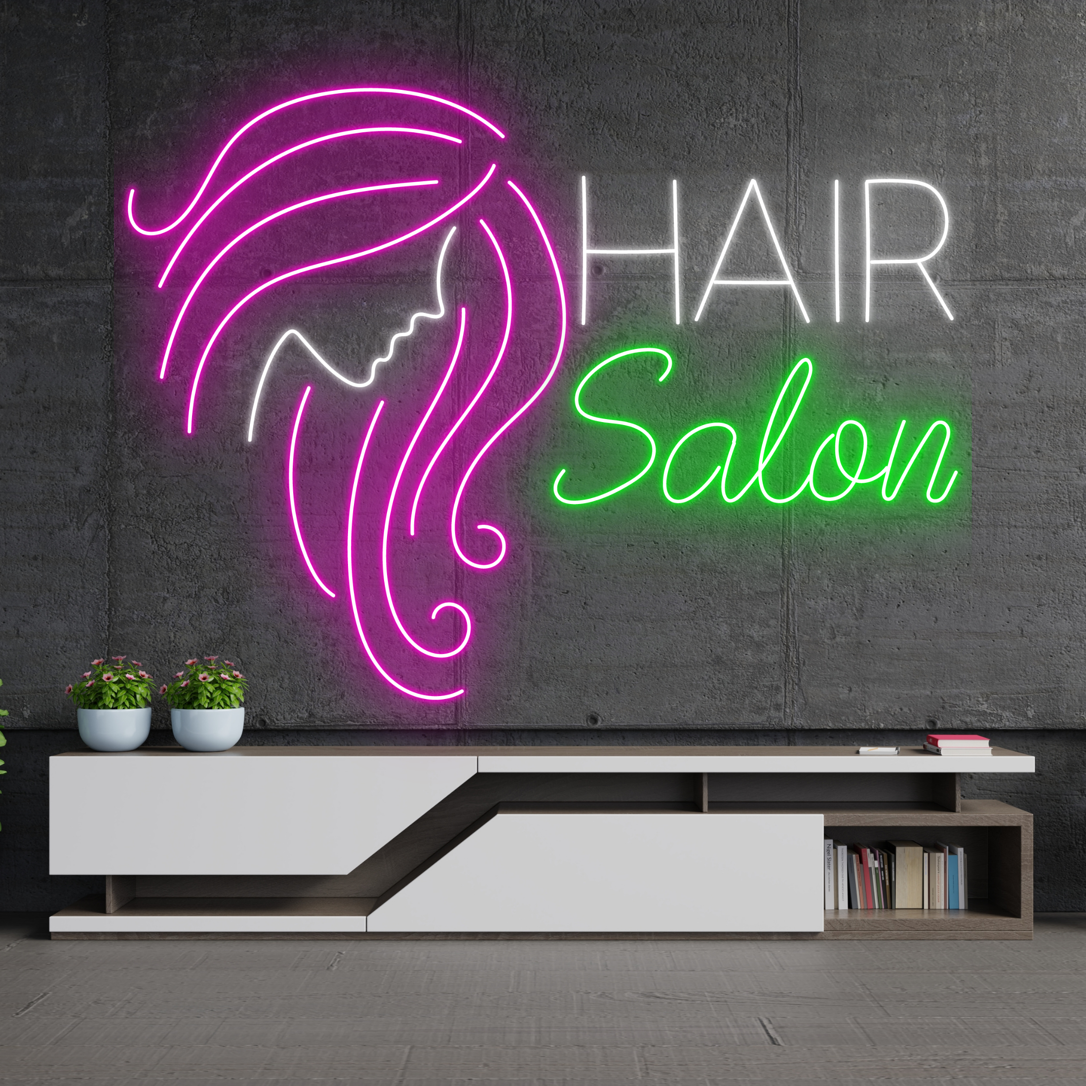 Hair Salon Neon Sign Hair Salon Hair Spa Wall Decor Sign