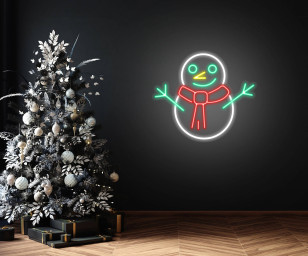 Snowman Neon Sign Christmas Decor