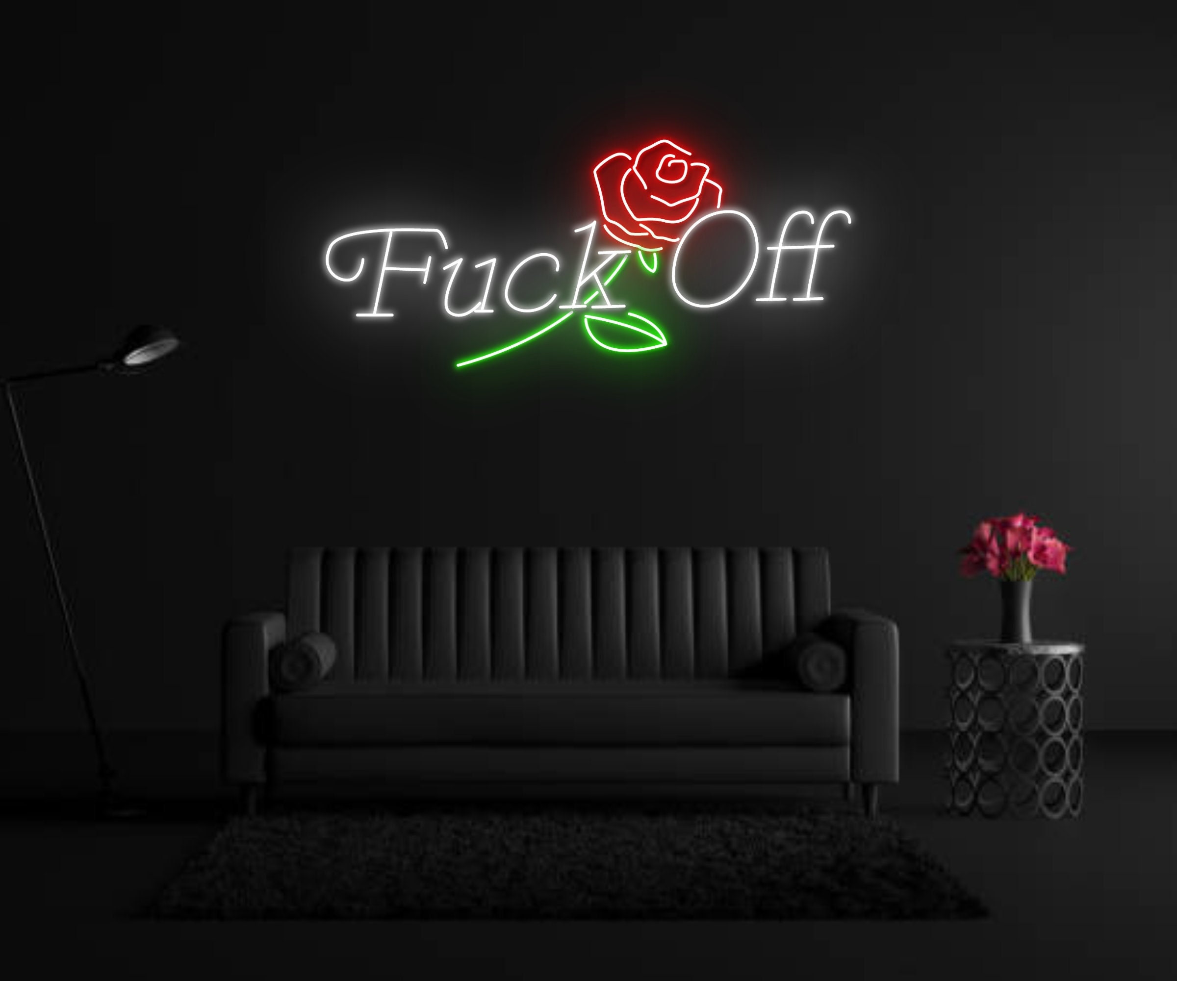 Fuck Off Neon Light Sign Quote Led Light For Room Party Club
