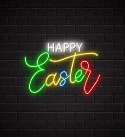 Happy Easter Neon Sign Easter Decor