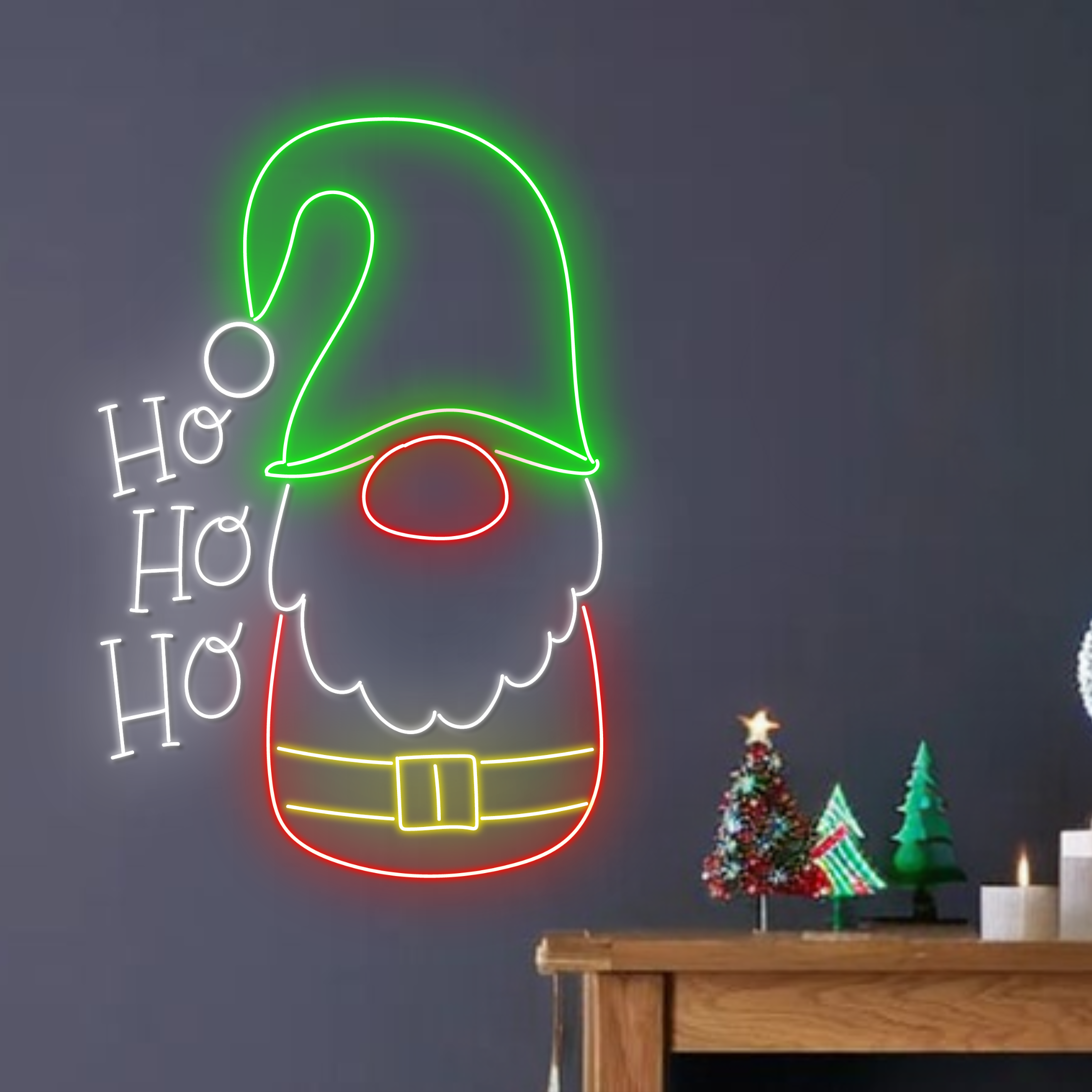 Santa Claus Neon Sign Christmas Long-lasting Lights Decor