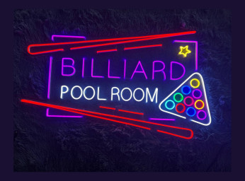 Billiards Neon Sign Home Decor