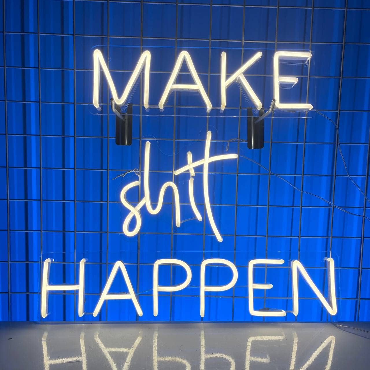 Make Shit Happen Neon Sign Business Shop Wall Decor