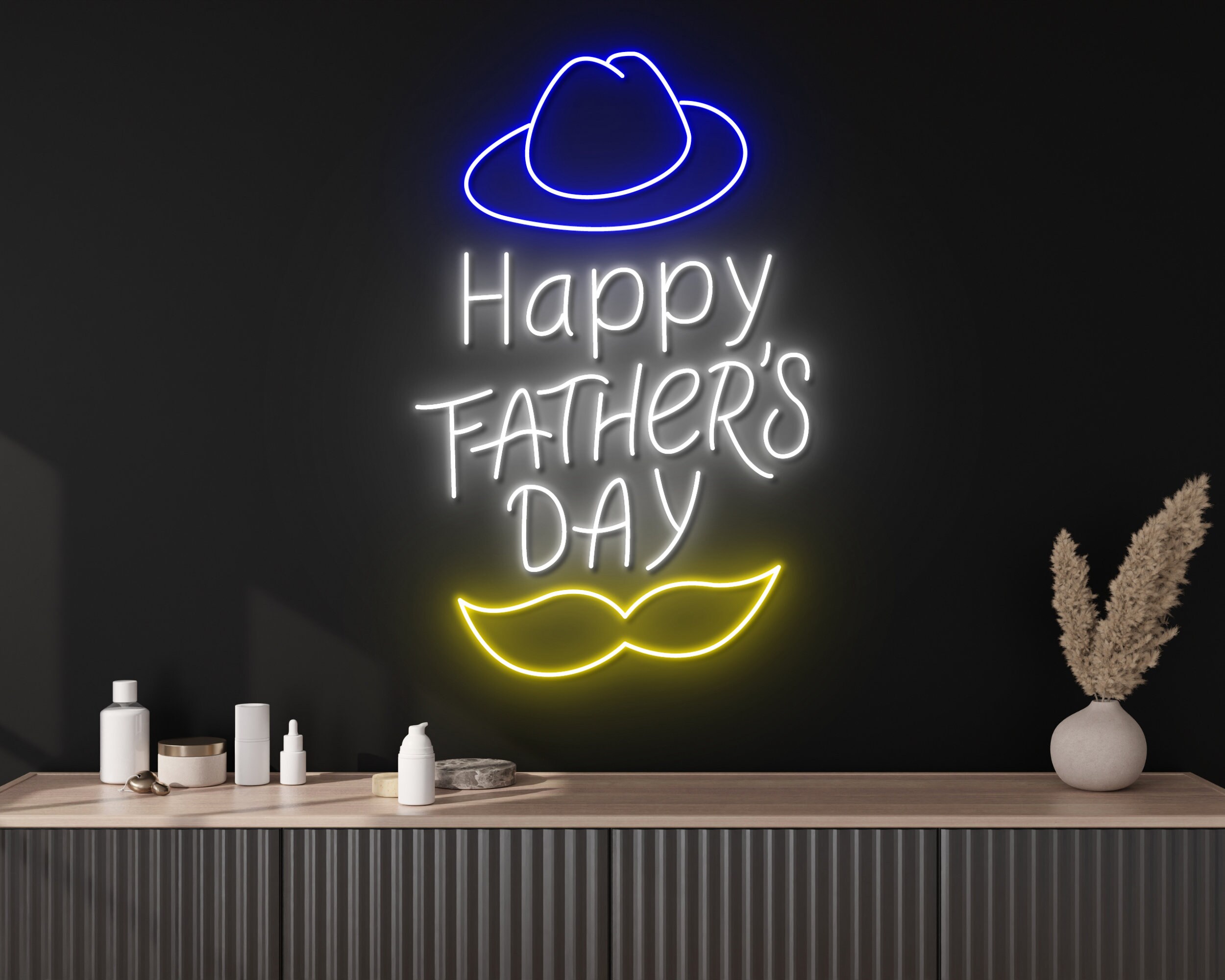 Happy Father's Day Neon Sign Wall Decor