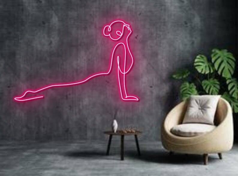 Girl Yoga Neon Sign Yoga Led Light Yoga Fitness Decor