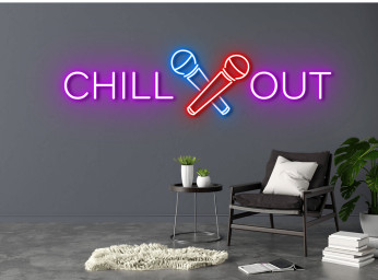 Chill Out Karaoke Club Party Night Neon Sign