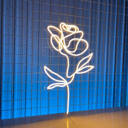 Rose Flower Neon Sign Flower Plant Shop Wall Decor