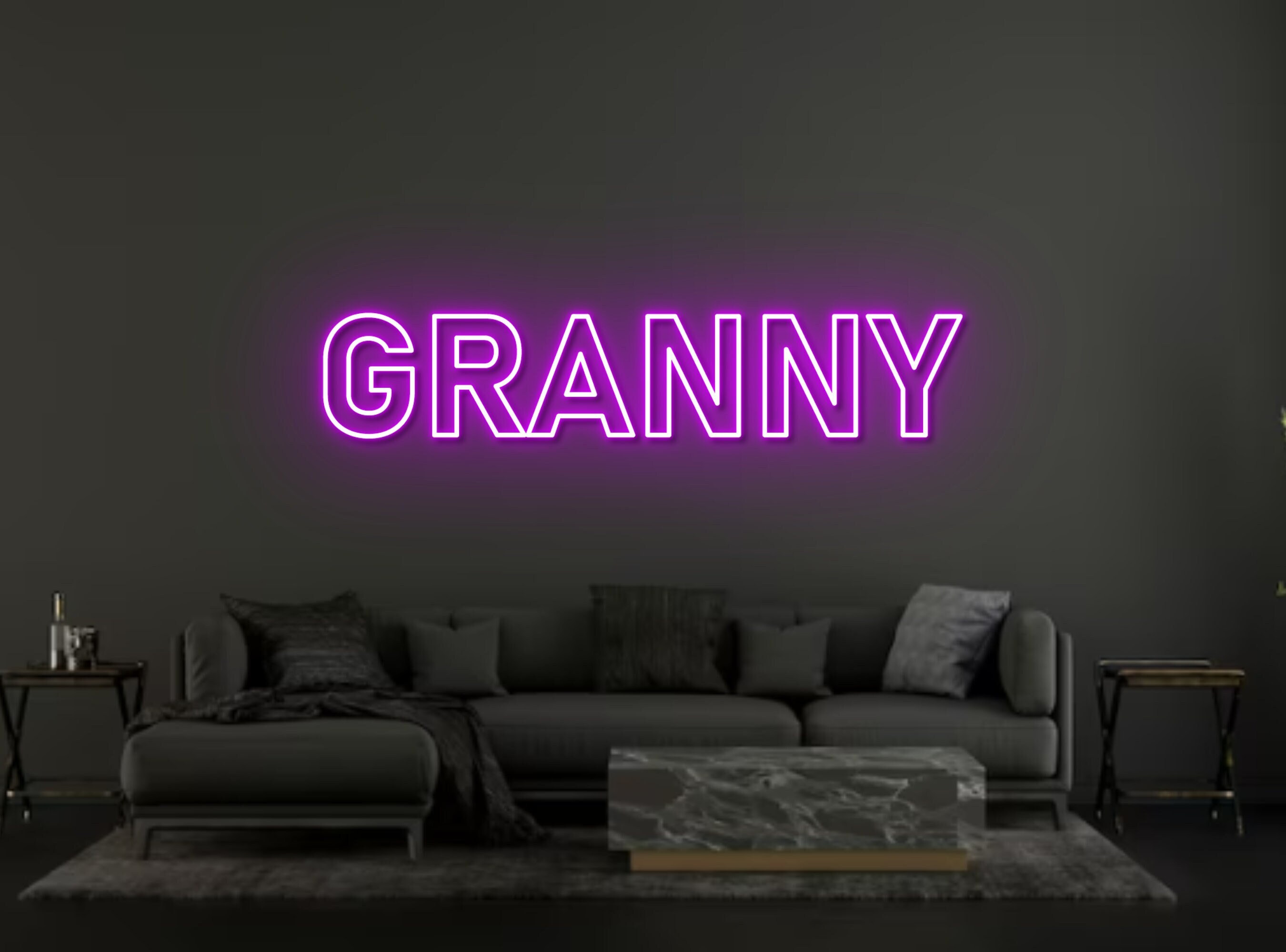 Granny Neon Sign Grandma Wall Art