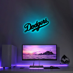 LA Dodgers Baseball Metal Sign