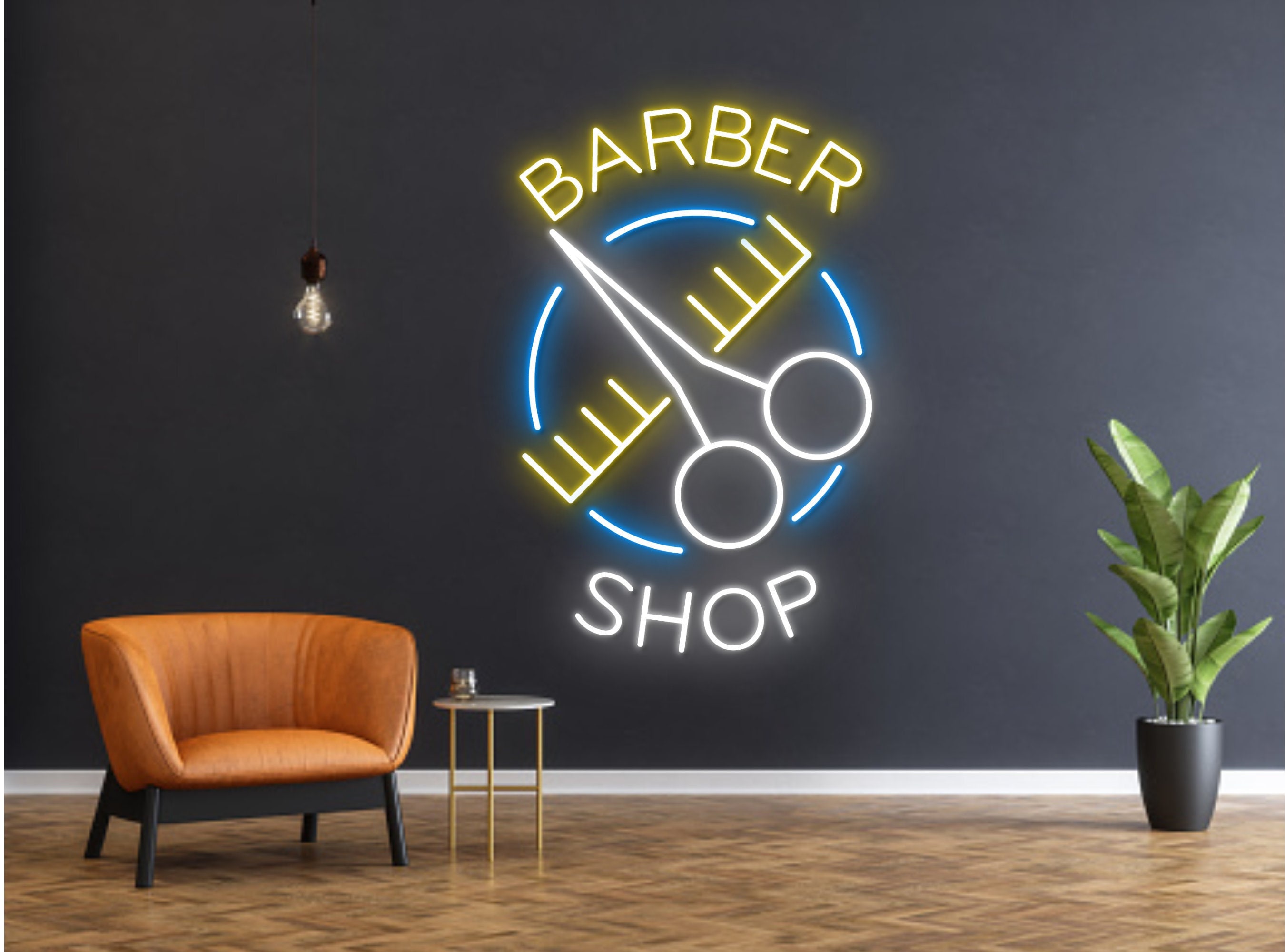 Barber Shop Neon Sign Decor Gift