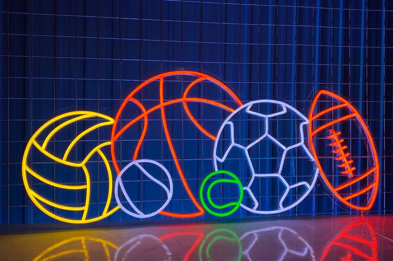 Soccer Ball Neon Sign Basketball Led Ball Sport Led Light