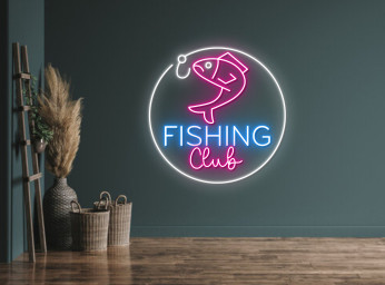 Fishing Club Neon Sign Handmade Neon Sign