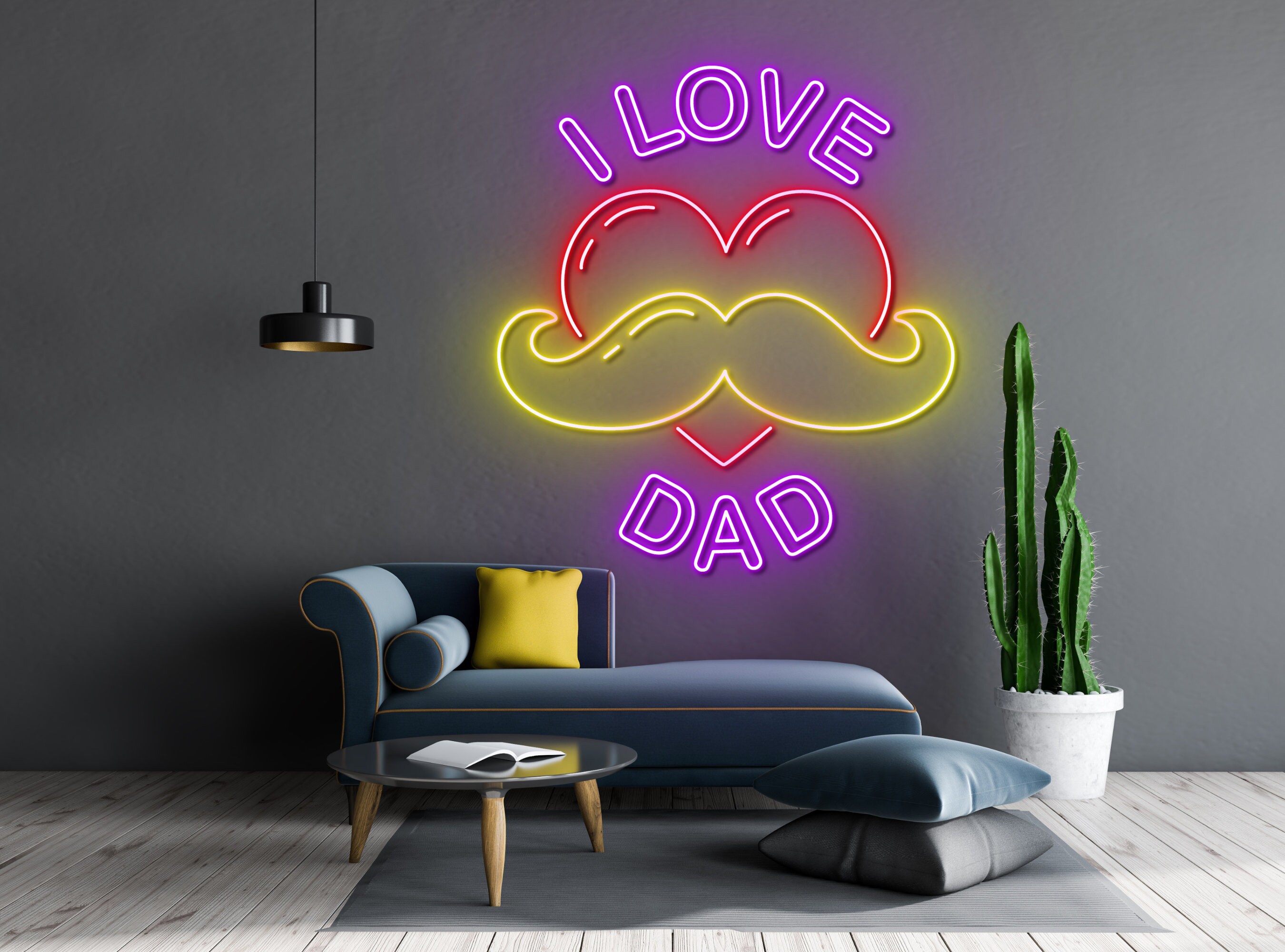 I Love Dad Neon Sign Father Day Idea