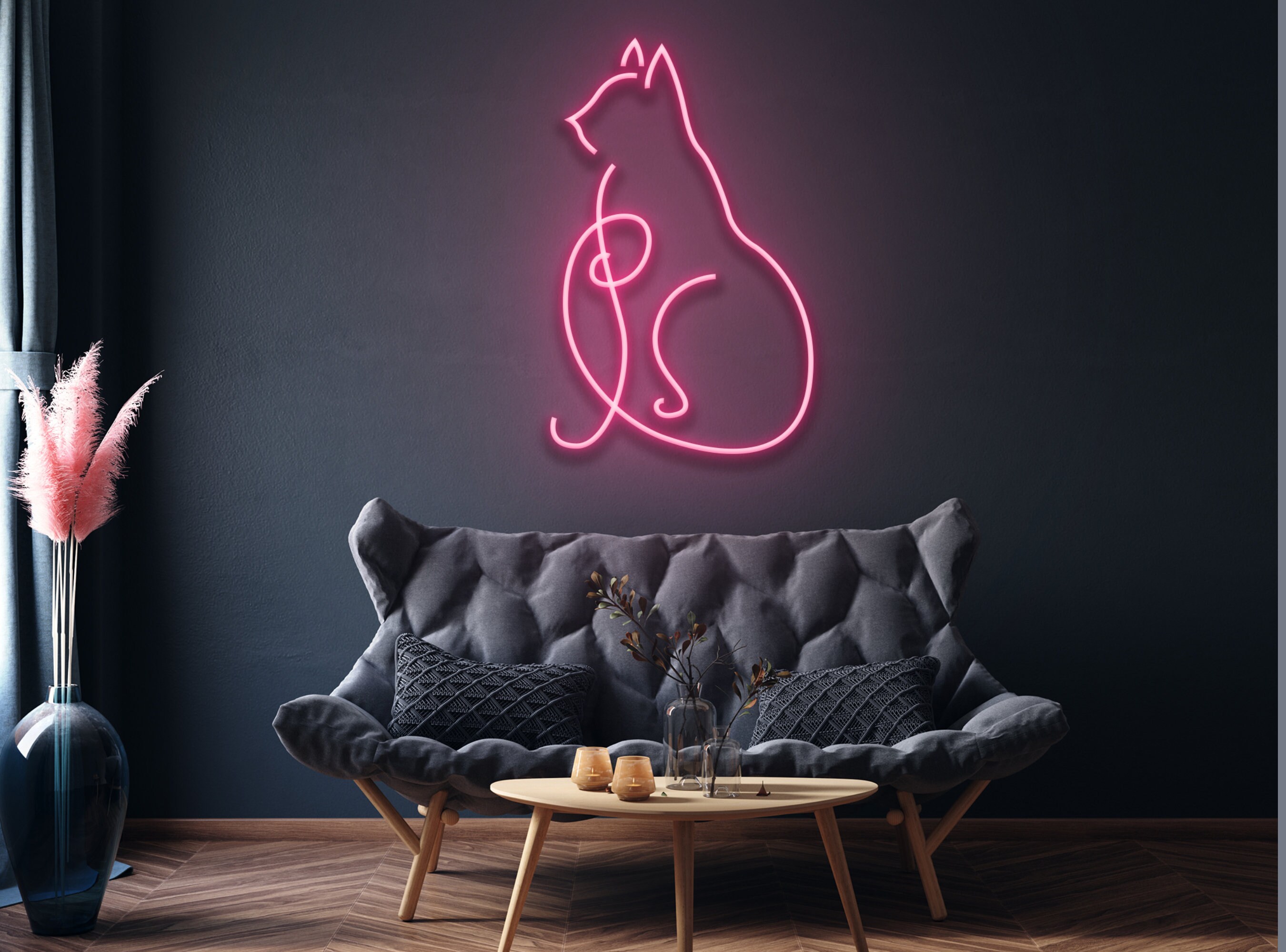 Cat Led Neon Sign Wall Art Decor Gift