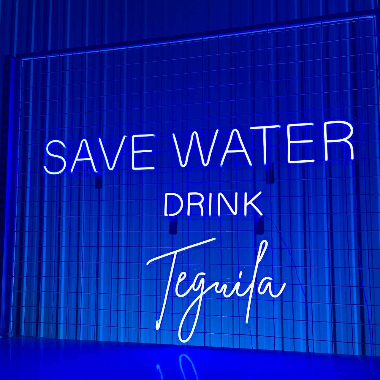 Save Water Drink Tequila Neon Sign Bar Bub Wall Decor