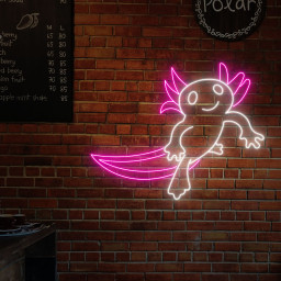 Cute Axolotl Neon Led Sign Pokemon Wall Art Decor