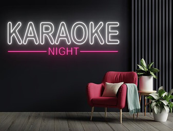 Karaoke Party Night Bar Neon Sign Decor Gift