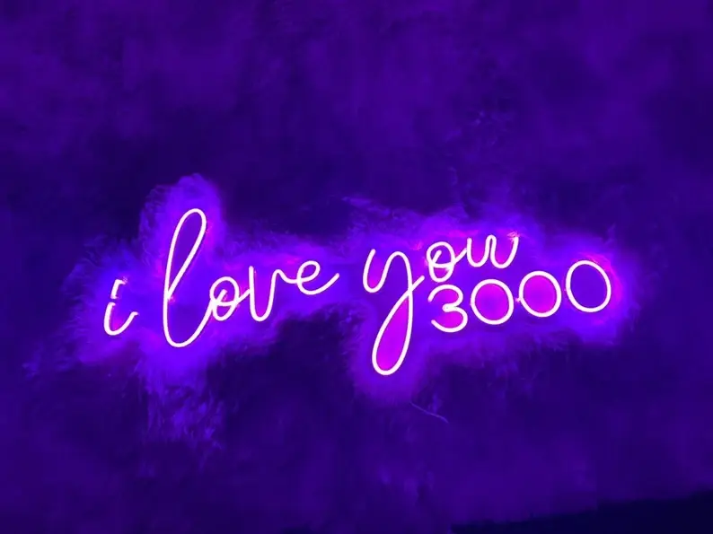 I Love You 3000 Neon Sign Wedding Decor Home Decor