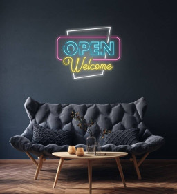 Open Welcome Sign For Store Shop Decor