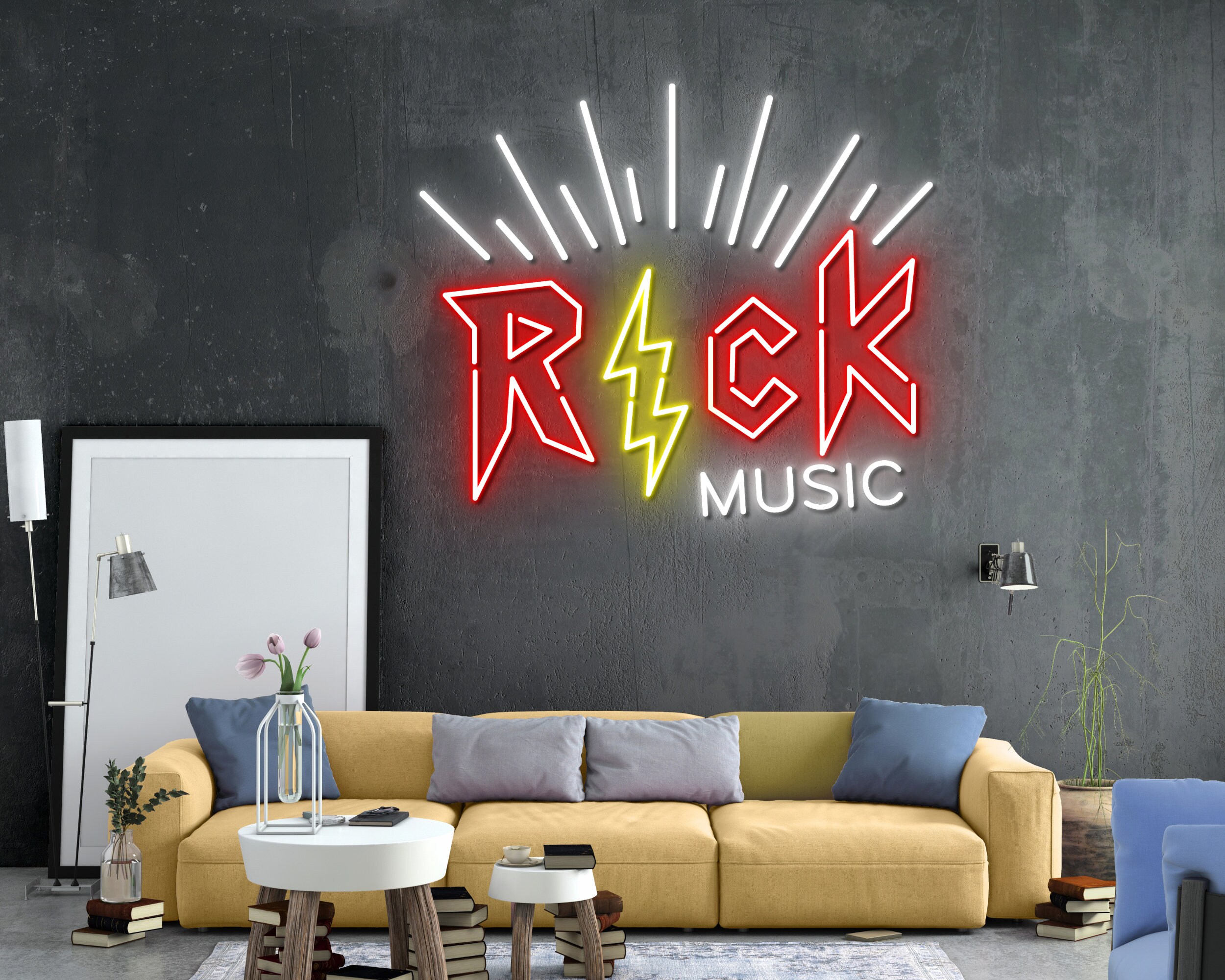 Rock Music Neon Sign