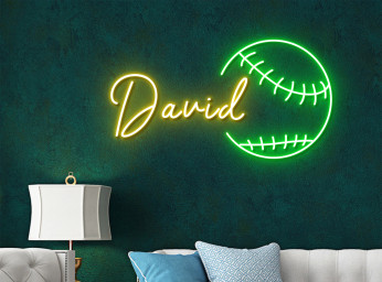 Custom Name Baseball Neon Sign Wall Art Decoration