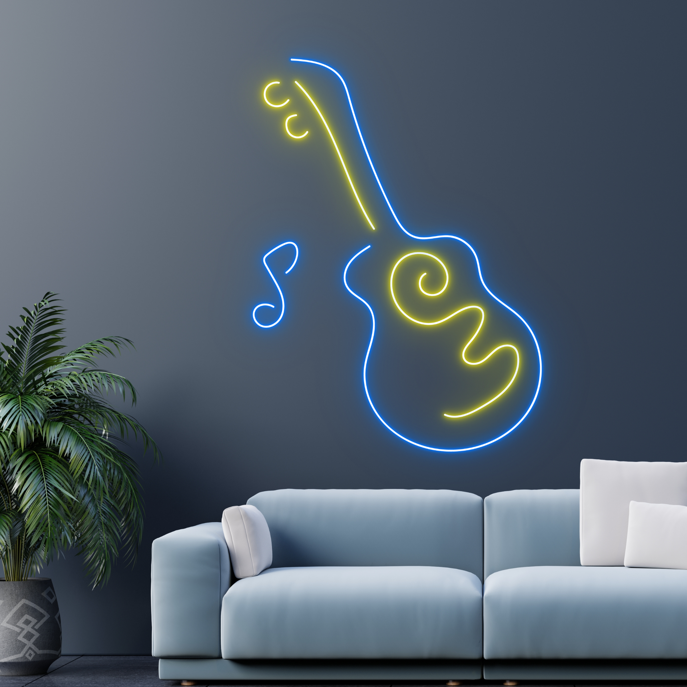 Guitar Neon Signs Music Studio Musical instrument Club Decor