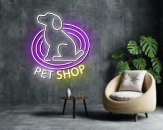 Custom Pet Spa Shop Dog Cat Neon Sign