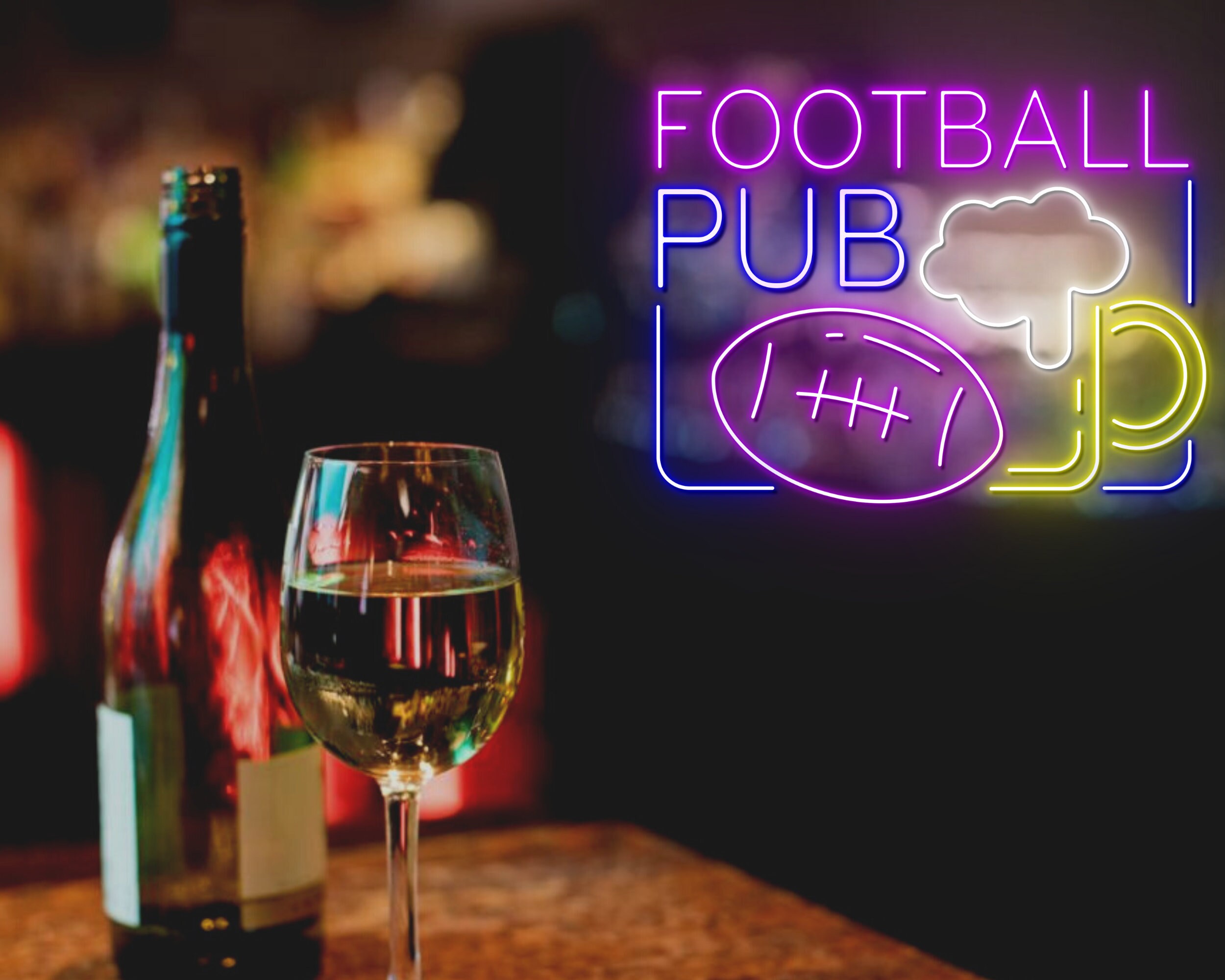 Football Pub Beer Party Pub Neon Signs Outside Decor