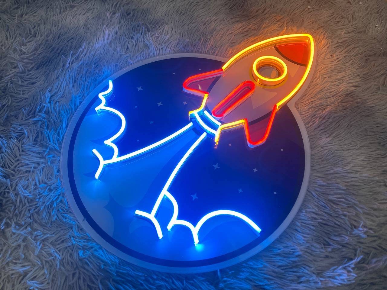 Rocket Neon Signs Custom Neon Sign