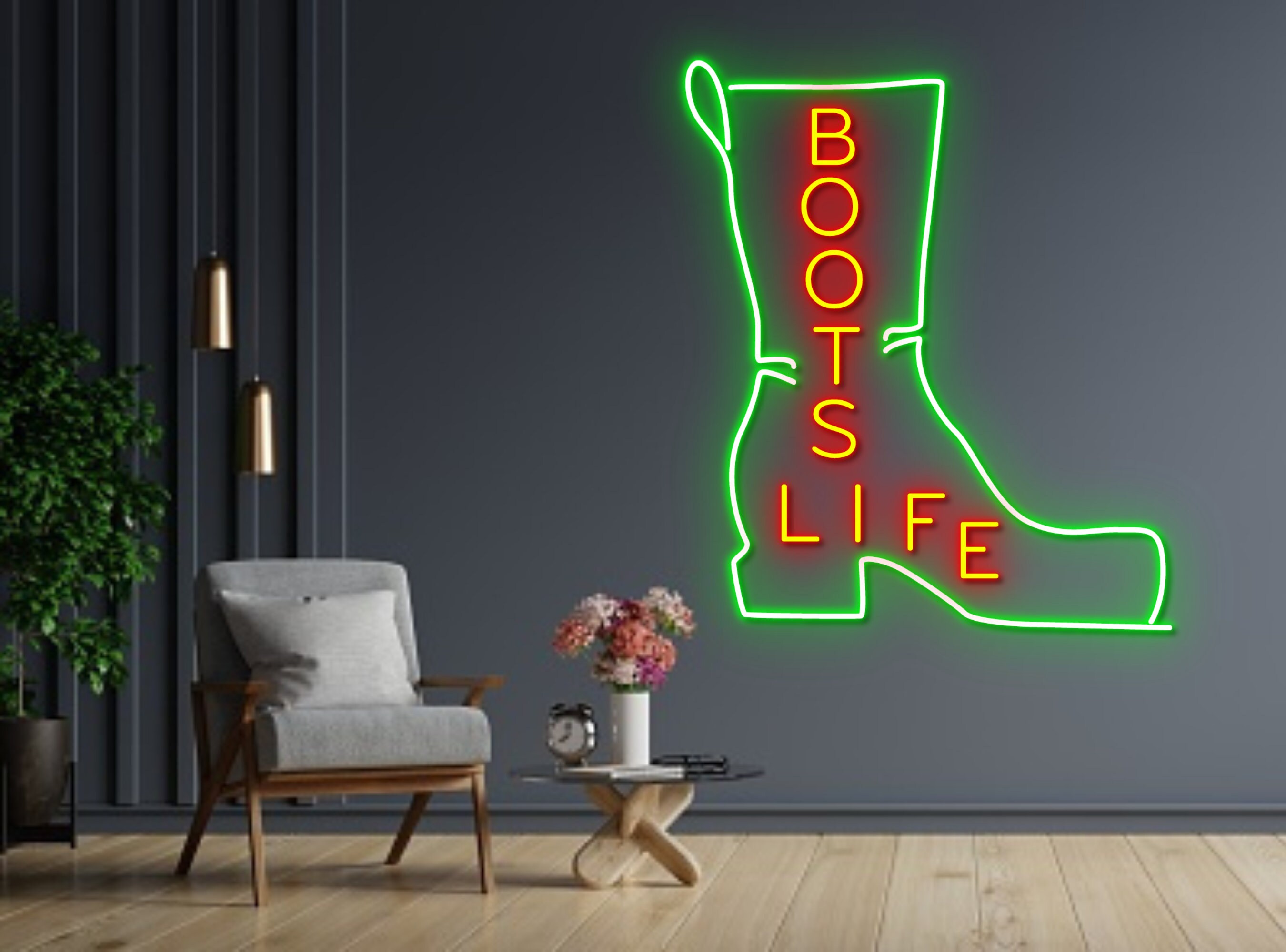 Cowboy Boot Life Neon Sign
