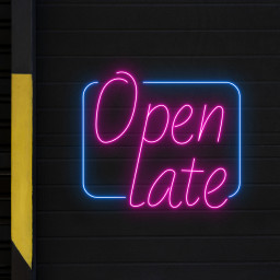 Open Late Neon Sign Shop Bar Decor