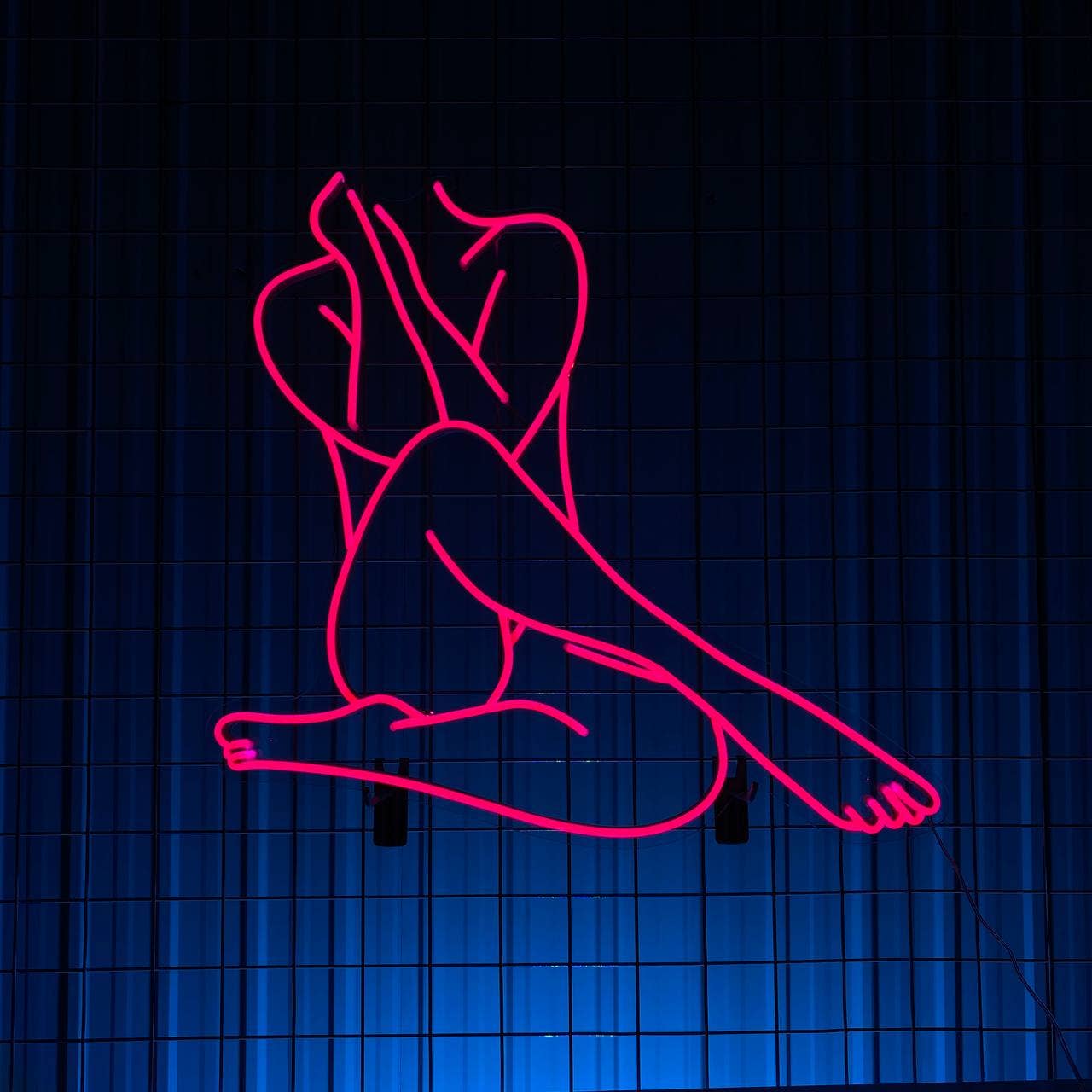 Sexy Woman Line Neon Signs Abstract Art Wall Decor