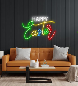 Happy Easter Neon Sign Easter Decor