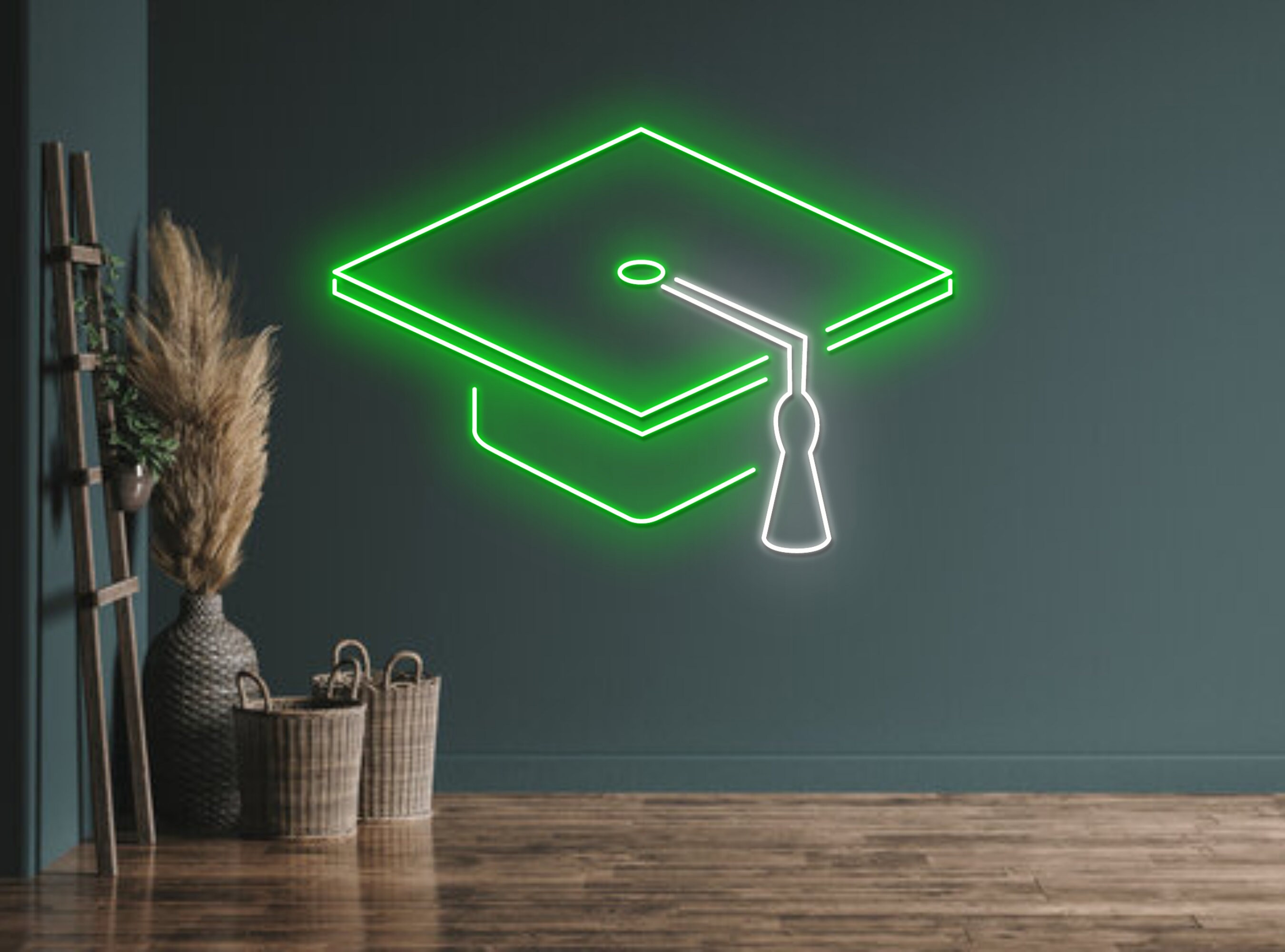 Graduates Cap Hat Academic Cap Neon Sign