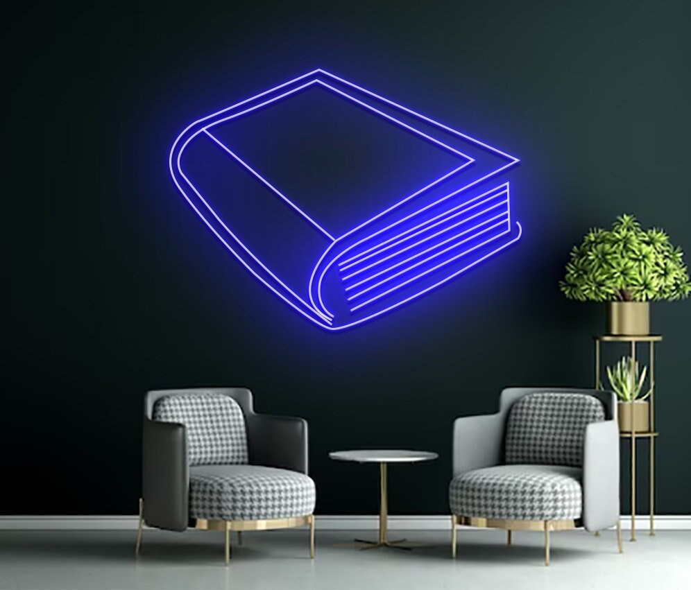 Book Line Art Neon Signs