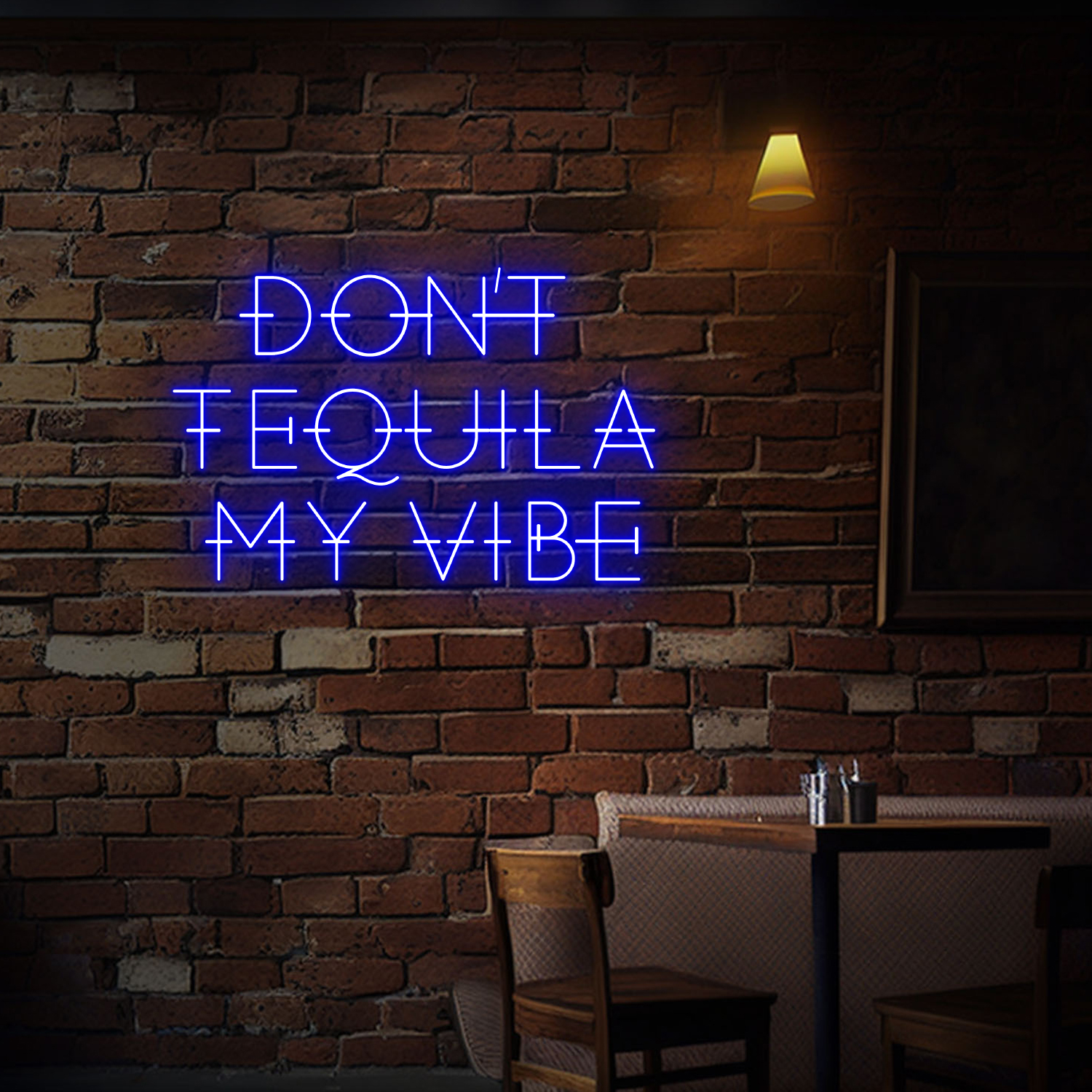 Don't Tequila My Vibe Neon Sign Bar Decor Wall Art